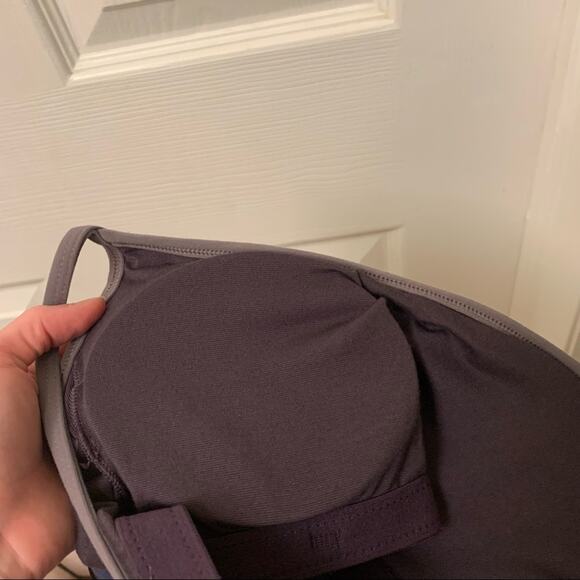 Lucy purple cross back striped athletic tank - Picture 5 of 8